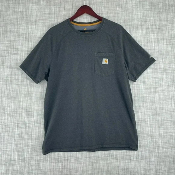 Carhartt short sleeve shirt Mens L Relaxed Fit Gray 1700 - Picture 1 of 8